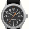 Men'S Timex | Timex Expedition Scout (40Mm) Black Dial / Black Fabric Fast Wrap Strap