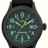 Men'S Timex | Timex Expedition Scout (40Mm) Green Dial / Green Fabric Fast Wrap Strap