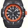 Men'S Luminox | Luminox Bear Grylls Mountain Carbonox (43Mm) Black + Orange Dial / Black Rubber