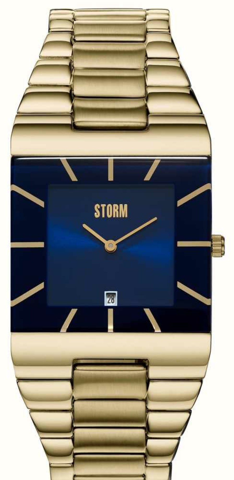 Men'S STORM | Storm Men'S Omari Xl (32Mm) Blue Dial / Gold-Tone Stainless Steel Bracelet