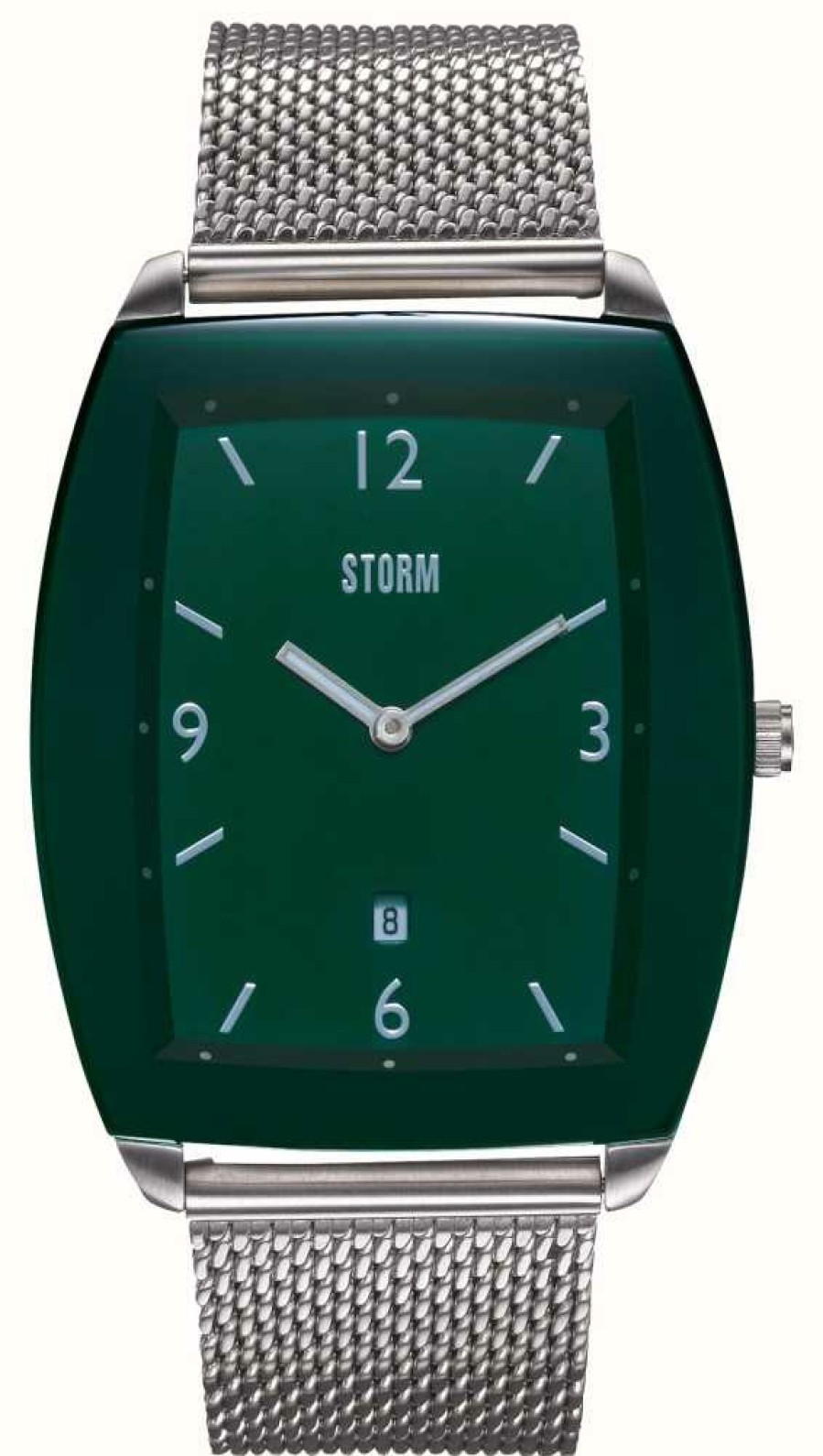 Men'S STORM | Storm Men'S Zyone Green (38Mm) Green Dial / Stainless Steel Mesh Bracelet