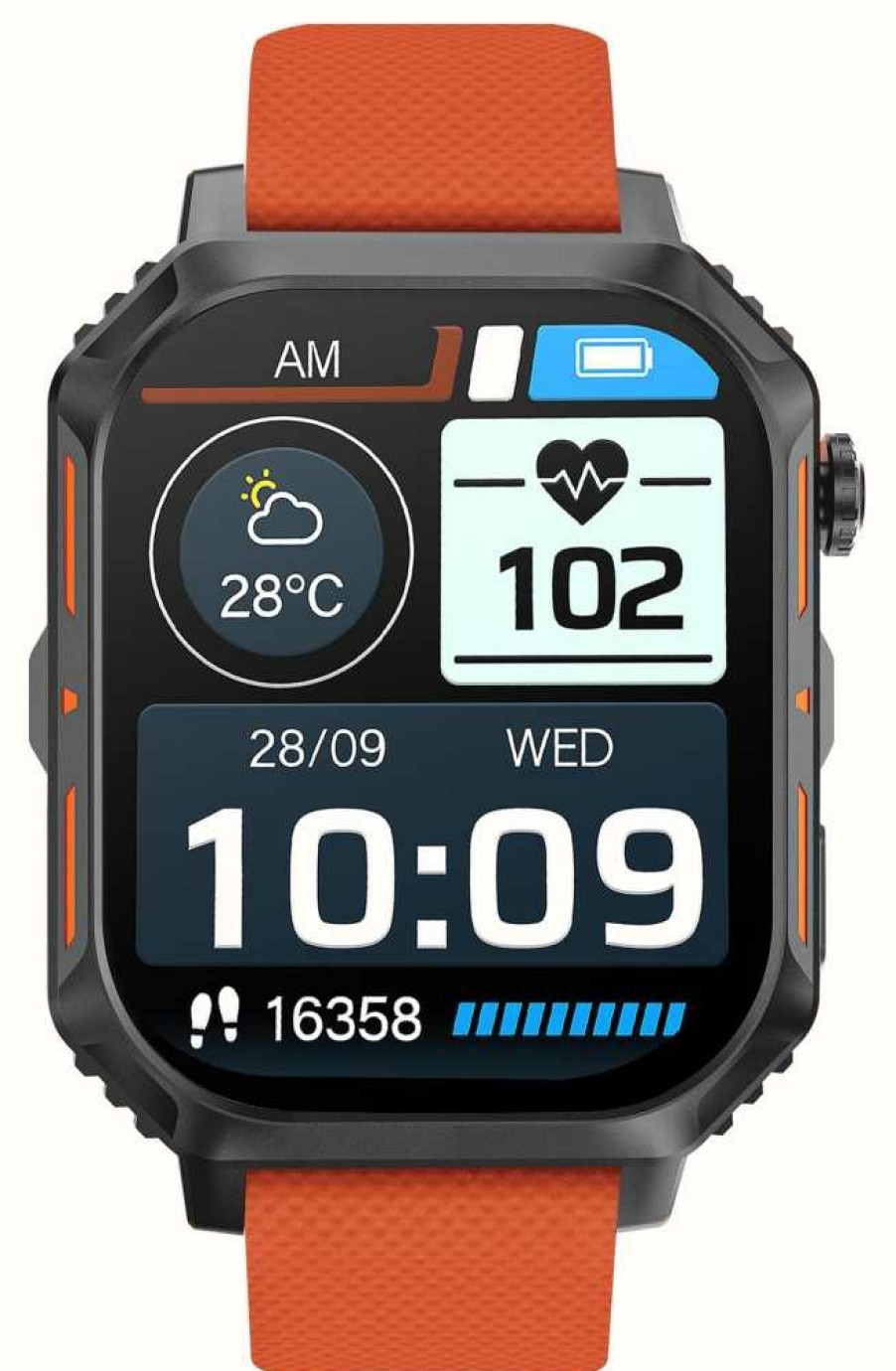 Men'S STORM | Storm S-Max Smartwatch (43Mm) Orange Silicone Strap