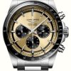 Men'S LONGINES | Longines Conquest Automatic Chronograph (42Mm) Gold Dial / Stainless Steel Bracelet