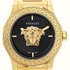 Women'S Versace | Versace Medusa Deco (38Mm) Black Dial / Gold Pvd Stainless Steel