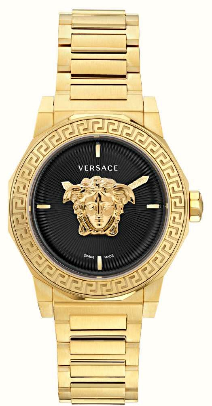 Women'S Versace | Versace Medusa Deco (38Mm) Black Dial / Gold Pvd Stainless Steel