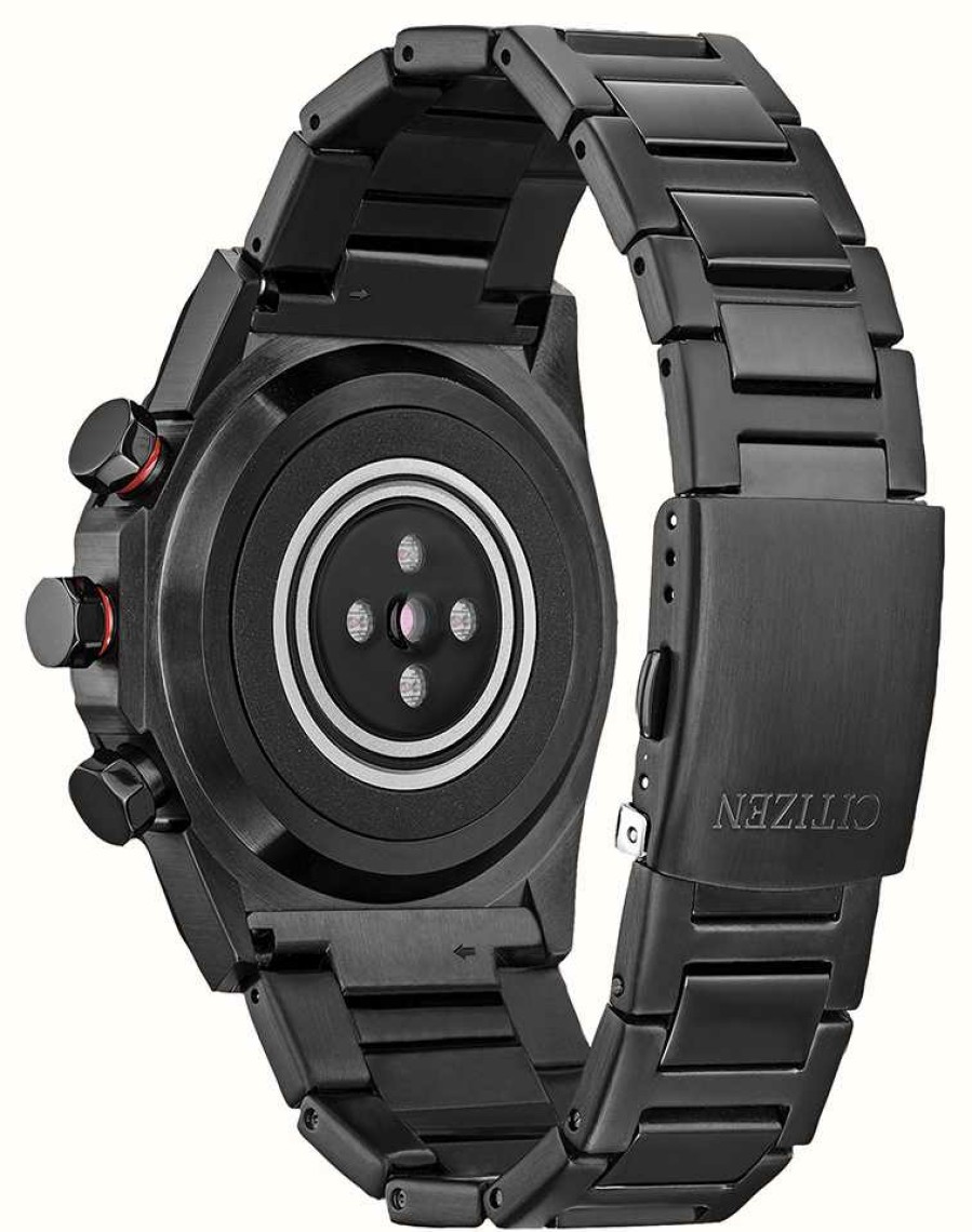 Men'S Citizen | Citizen Men'S Cz Smart Hybrid Gen-2 (44Mm) Hybrid Dial / Black Stainless Steel Bracelet