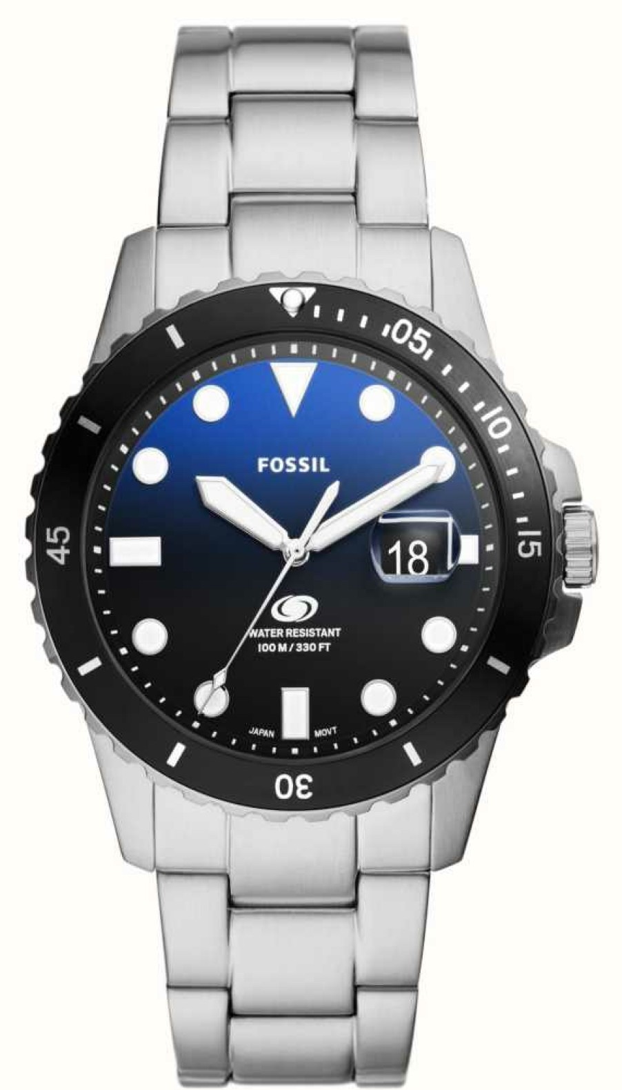 Men'S Fossil | Fossil Men'S Blue (42Mm) Blue Black Dial / Stainless Steel Bracelet