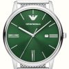 Men'S Emporio Armani | Emporio Armani Men'S (42Mm) Green Dial / Stainless Steel Mesh Bracelet