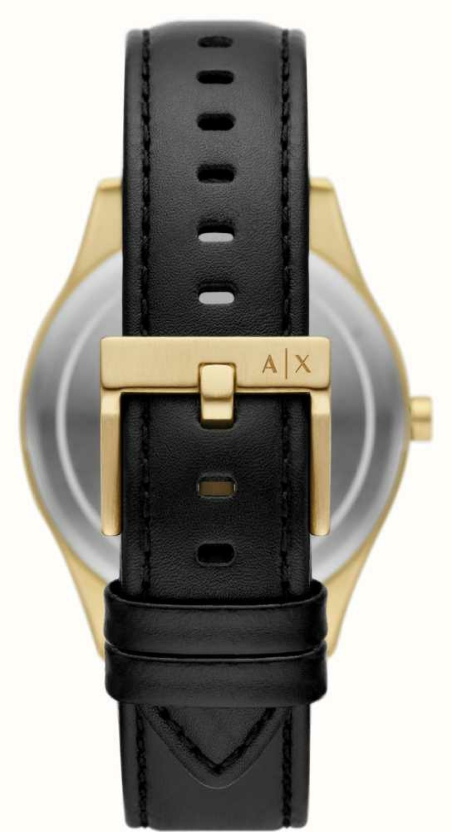 Men'S Armani Exchange | Armani Exchange Men'S (42Mm) Black Dial / Black Leather Strap