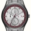 Men'S Armani Exchange | Armani Exchange Men'S (42Mm) Silver Dial / Gunmetal Stainless Steel Bracelet