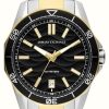 Men'S Armani Exchange | Armani Exchange Men'S (44Mm) Black Dial / Two-Tone Stainless Steel Bracelet