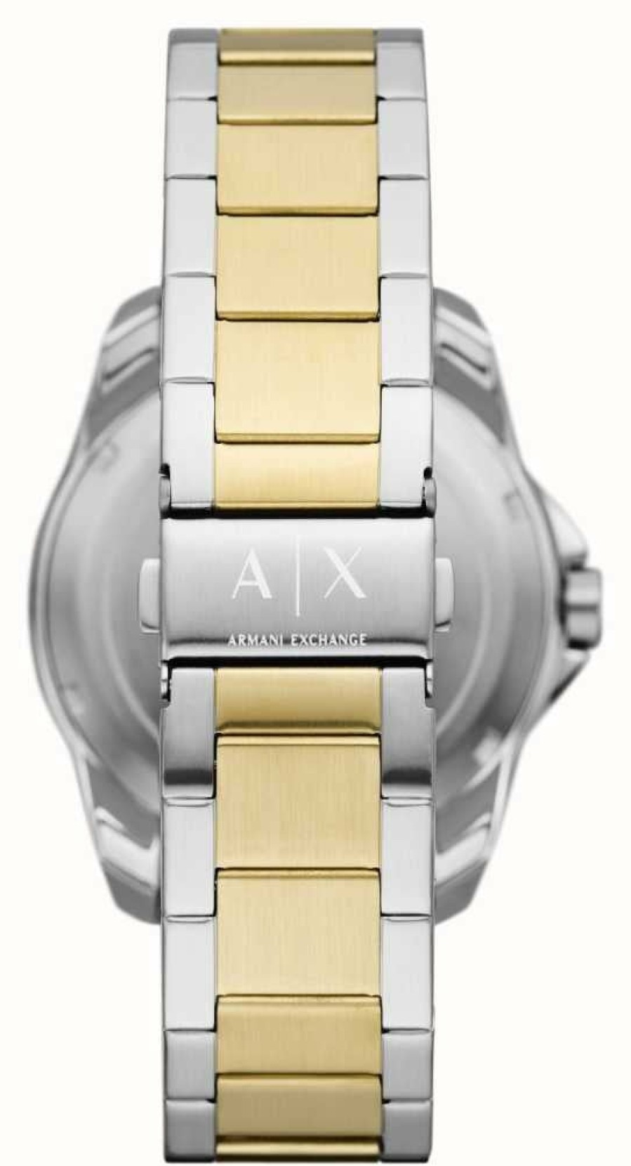 Men'S Armani Exchange | Armani Exchange Men'S (44Mm) Black Dial / Two-Tone Stainless Steel Bracelet