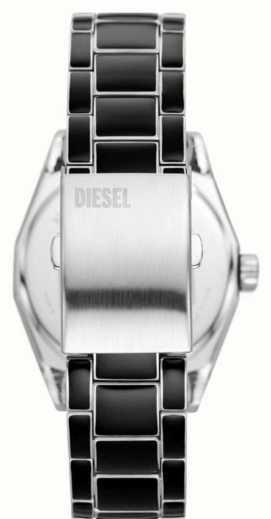 Men'S Diesel | Diesel Men'S Scraper (43Mm) Silver Dial / Black And Silver Stainless Steel Bracelet