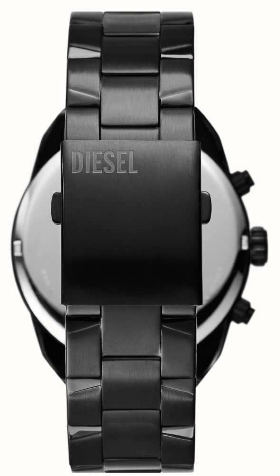 Men'S Diesel | Diesel Men'S Spiked (49Mm) Black Dial / Black Stainless Steel Bracelet