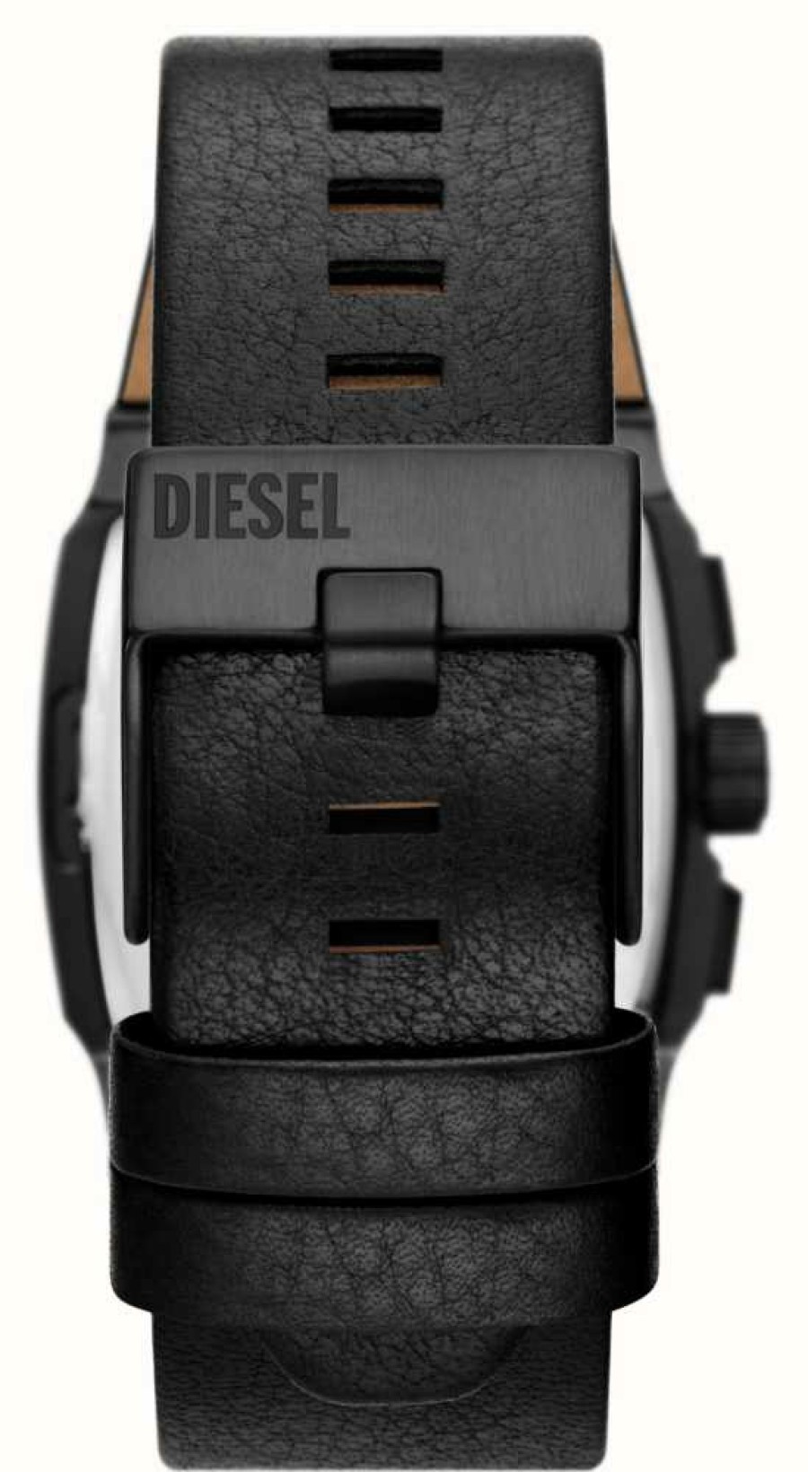 Men'S Diesel | Diesel Men'S Cliffhanger (40Mm) Black Dial / Black Leather Strap