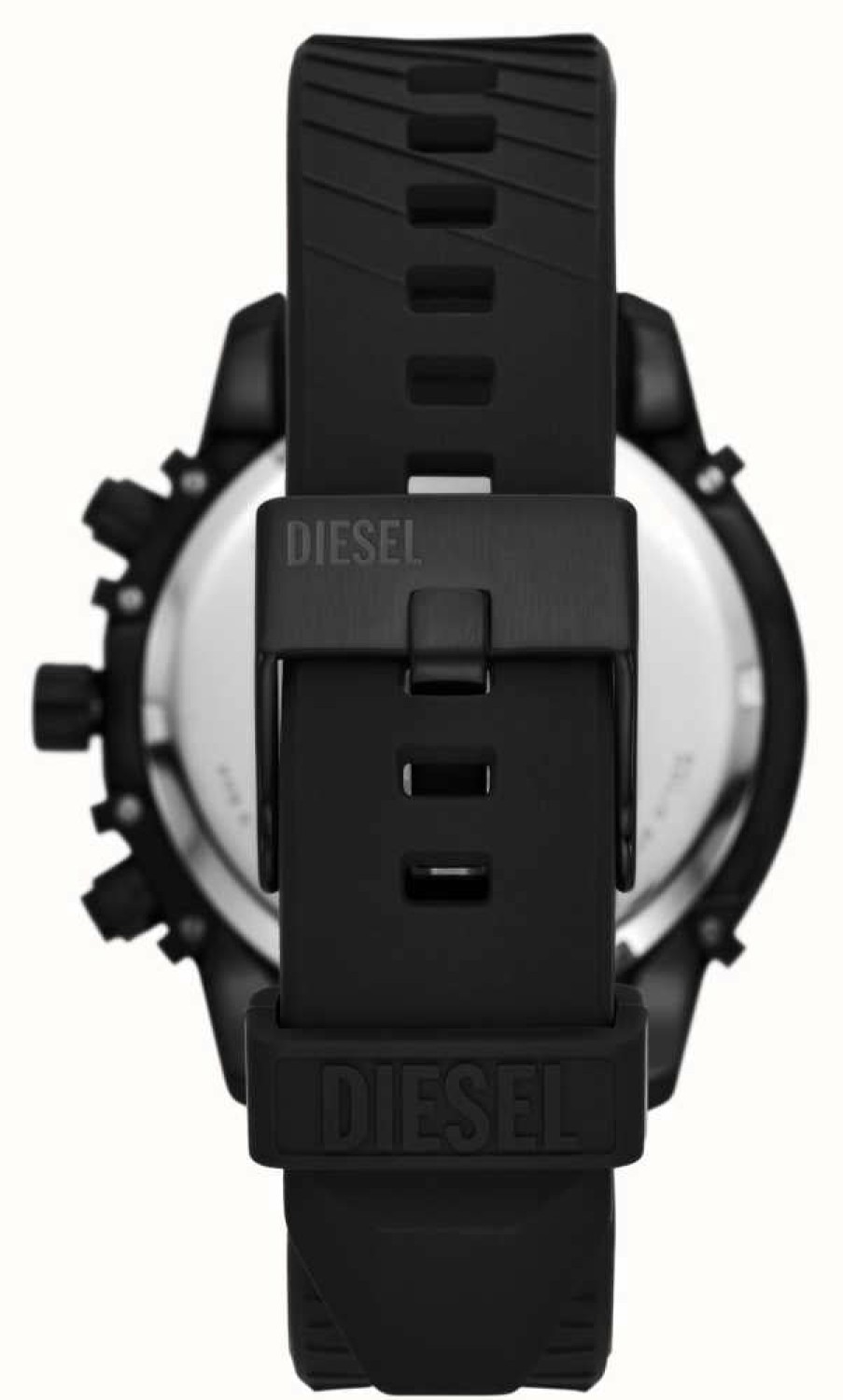 Men'S Diesel | Diesel Men'S Griffed Gift Set (48Mm) Black Chronograph Dial / Black Silicone Strap