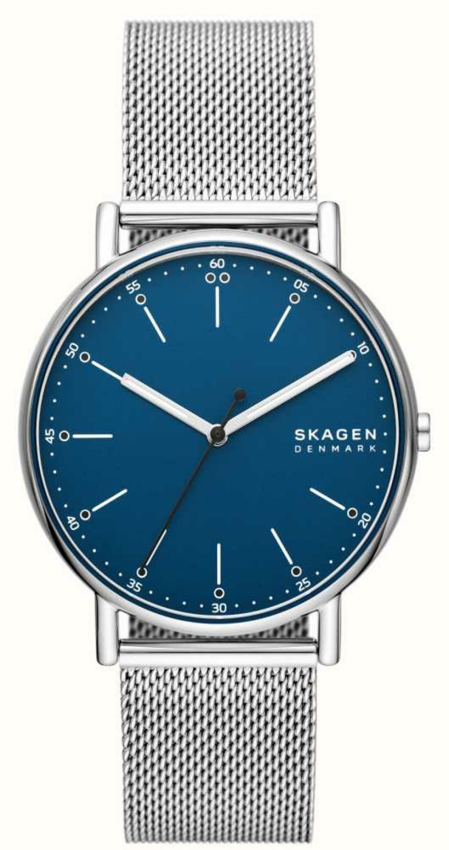 Men'S Skagen | Skagen Men'S Signatur (40Mm) Blue Dial / Steel Mesh Bracelet