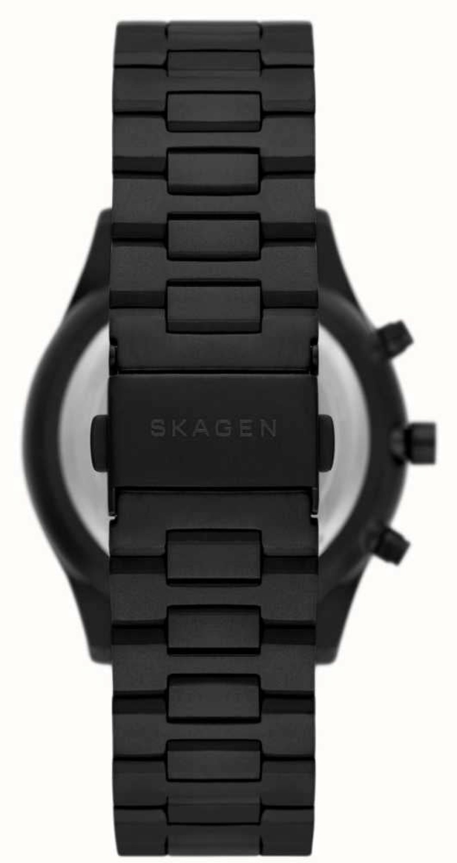 Men'S Skagen | Skagen Men'S Holst Chronograph (42Mm) Black Dial / Black Stainless Steel Bracelet