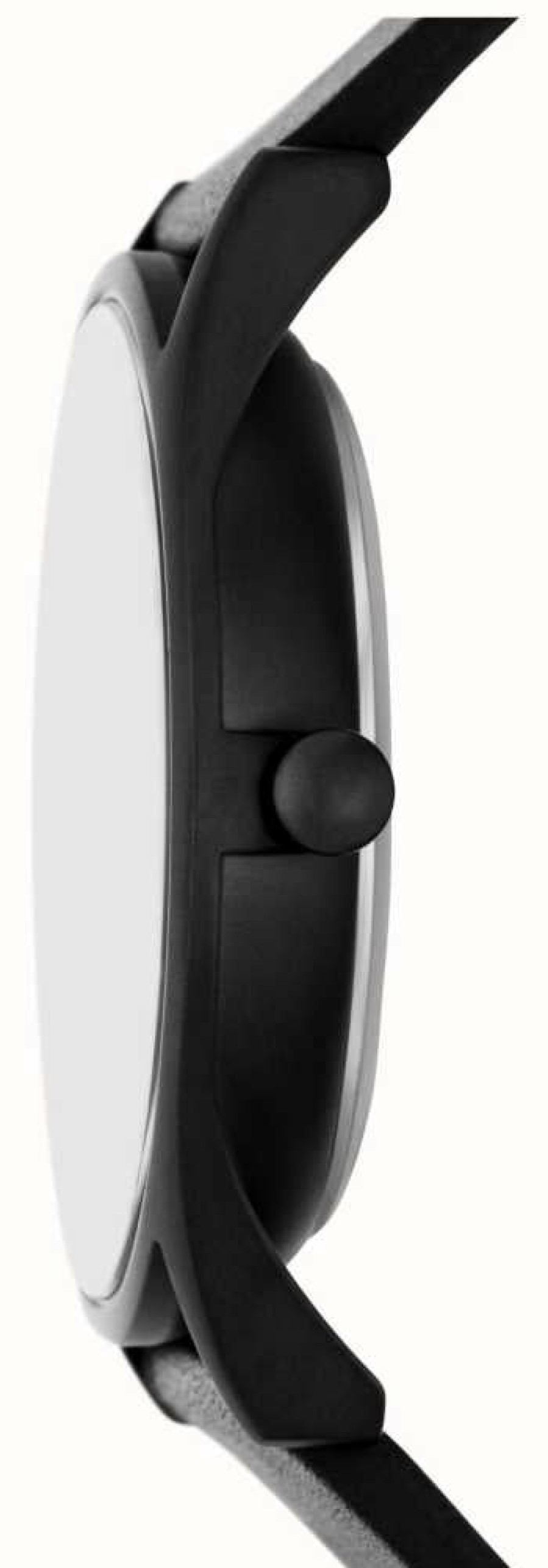 Men'S Skagen | Skagen Men'S Holst (40Mm) Black Dial / Black Leather Strap