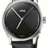 Men'S ORIS | Oris Artelier S Automatic (38Mm) Black Dial / Black Leather