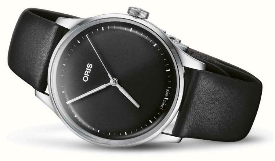 Men'S ORIS | Oris Artelier S Automatic (38Mm) Black Dial / Black Leather