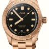 Men'S ORIS | Oris Divers Sixty-Five Cotton Candy Sepia Automatic (38Mm) Black Dial / Bronze Bracelet