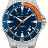 Men'S Hamilton | Hamilton Khaki Navy Scuba Automatic (40Mm) Blue Dial / Stainless Steel Bracelet