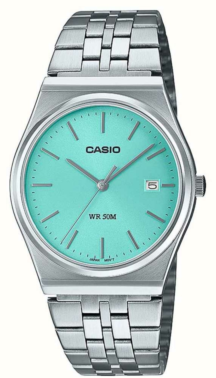 Jewelry Casio | Casio Analogue Quartz Stainless Steel Blue Dial