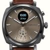 Jewelry Pininfarina by Globics | Pininfarina By Globics Senso Hybrid Smartwatch (44Mm) Mercure Grey / Italian Leather