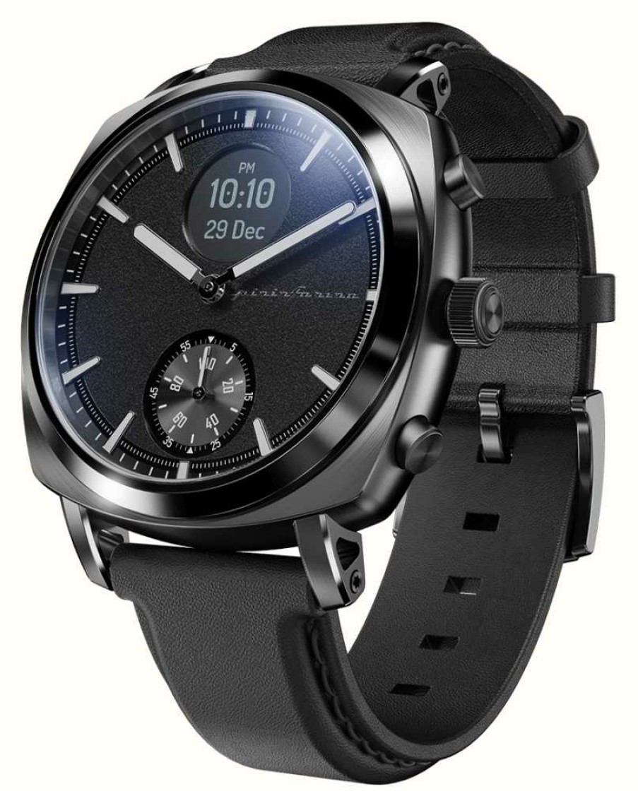 Jewelry Pininfarina by Globics | Pininfarina By Globics Senso Hybrid Smartwatch (44Mm) Slate Grey / Italian Leather