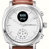 Jewelry Pininfarina by Globics | Pininfarina By Globics Senso Hybrid Smartwatch (44Mm) Moonlight Silver / Italian Leather