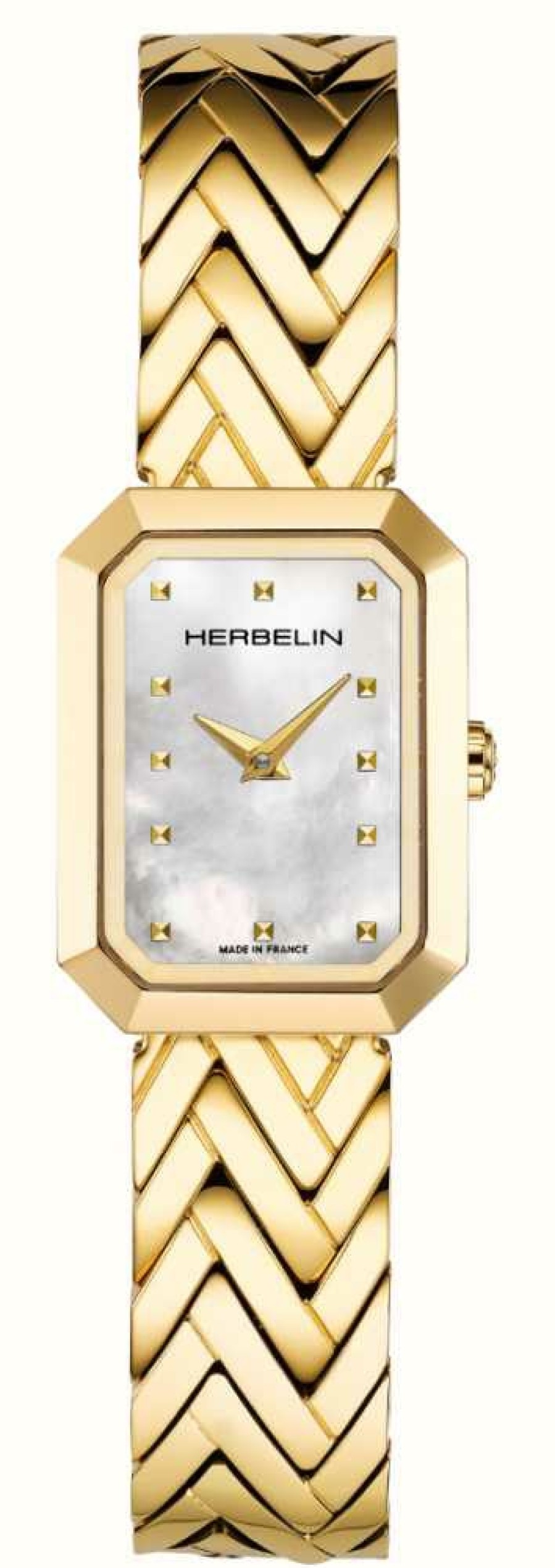 Women'S Herbelin | Herbelin Women'S Octogone (20.4Mm) Mother-Of-Pearl Dial / Gold Pvd Stainless Steel Bracelet