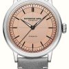 Men'S Raymond Weil | Raymond Weil Millesime Automatic (39.5Mm) Salmon Pink Dial / Grey Calf Leather Strap