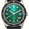 Men'S Squale | Squale Sub-39 Gmt Vintage Green (40.5Mm) Green Sunray Dial / Black Homage Tropic Rubber