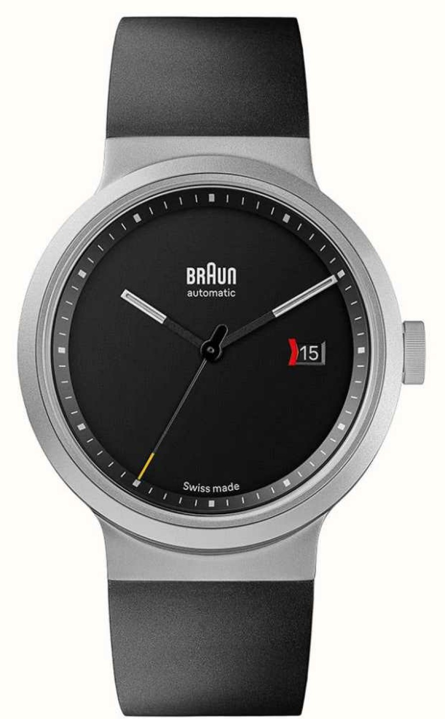 Jewelry Braun | Braun Bn0279 Swiss Made Automatic - Limited Edition (40Mm) Black Dial / Black Rubber Strap