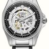 Men'S Roamer | Roamer Rockshell Mk Iii Skeleton (44Mm) Black Skeleton Dial / Stainless Steel Bracelet