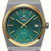 Women'S RUHLA | Ruhla Space Control Xs Solar (35Mm) Dark Green Dial / Stainless Steel Bracelet