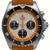 Men'S RUHLA | Ruhla Glasbach Cup Hill Climb Quartz Chrono (43Mm) Beige Dial / Water Resistant Brown Leather Strap