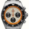 Men'S RUHLA | Ruhla Glasbach Cup Hill Climb Quartz Chrono (43Mm) Beige Dial / Stainless Steel Bracelet