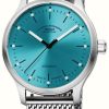 Men'S Muhle Glashutte | Muhle Glashutte Panova Turquiose Automatic (40Mm) Turquiose Sunray Dial / Stainless Steel Milanaise Bracelet