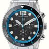 Men'S Elliot Brown | Elliot Brown Bloxworth Quartz Chronograph (44Mm) Matt Black Dial / Brushed Stainless Steel Bracelet