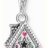 Jewelry Thomas Sabo Jewellery | Thomas Sabo Gingerbread House Charm Pendant Sterling Silver Multicoloured Enamel And Crystals