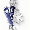 Jewelry Thomas Sabo Jewellery | Thomas Sabo Ski Charm Sterling Silver Blue Cold Enamel