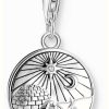 Jewelry Thomas Sabo Jewellery | Thomas Sabo Igloo Motif Charm Pendant Sterling Silver Multicoloured Crystals And Enamel