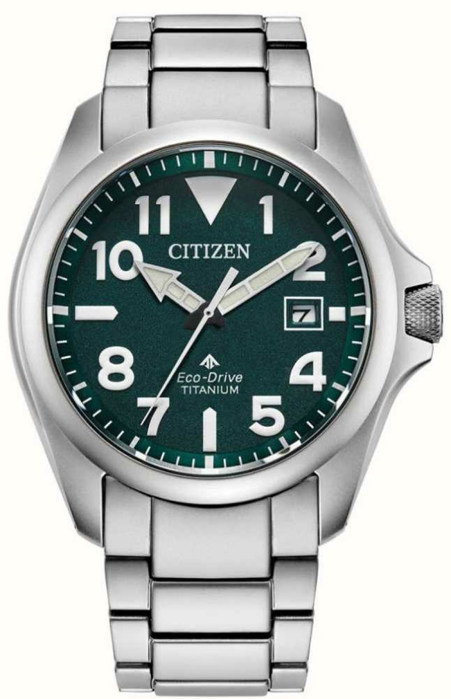 Men'S Citizen | Citizen Promaster Tough Eco-Drive (41Mm) Green Dial / Super Titanium Bracelet