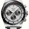 Men'S LONGINES | Longines Conquest Automatic Chronograph (42Mm) Silver Dial / Stainless Steel Bracelet