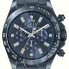 Men'S Philipp Plein | Philipp Plein Men'S $Treet Couture Nobile (43Mm) Blue Chronograph Dial / Blue Stainless Steel Bracelet