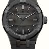 Men'S Maurice Lacroix | Maurice Lacroix Aikon Pvd Gunmetal Grey Limited Edition (42Mm) Black Fume Clous De Paris Dial / Black Rubber Strap