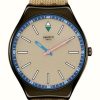 Men'S Swatch | Swatch Sunbaked Sandstone (38Mm) Beige Dial / Beige Textile Strap