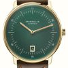 Men'S STERNGLAS | Sternglas Naos Edition Cambridge Limited Edition (38Mm) British Racing Green Dial / Dark Brown Cowhide Leather